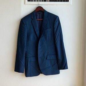 J. Crew Ludlow Flannel Blue Blazer 36R